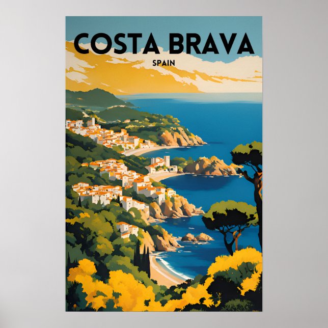 Travel Costa Brava Spanien Poster (Framsidan)