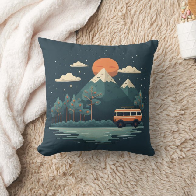 Travel Design Throw Pillow Kudde (Filt)