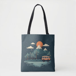 Travel Design Tote Bag Tygkasse