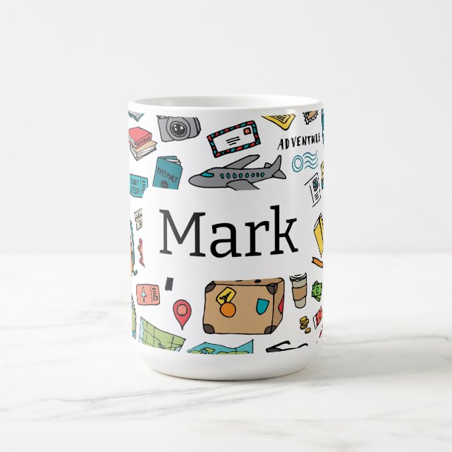 Travel eart London Paris Airplan Resa Traveler Kaffemugg (Center)