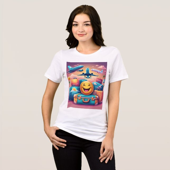 Travel Emojis Woman T-Shirt - Äventyr Awaits (Framsida Full)