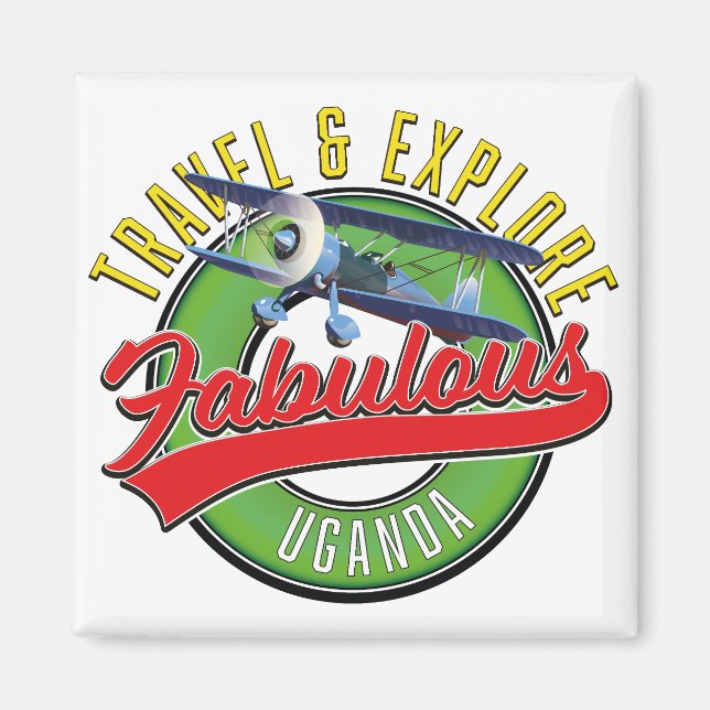 Travel Explore Fabulous Uganda Magnet (Framsidan)