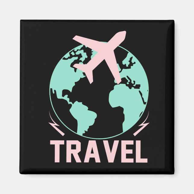 Travel fly känner sig fri kylmagnet magnet (Framsidan)