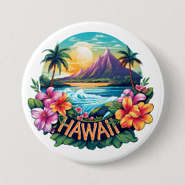 Travel för Hawaii Aloha Tropical Beach Mountains Knapp