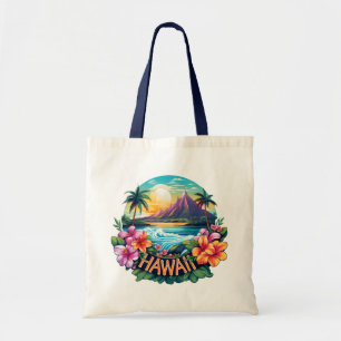 Travel för Hawaii Aloha Tropical Beach Mountains Tygkasse