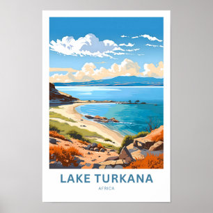 Travel för Lake Turkana Africa Travel Skriv ut Poster
