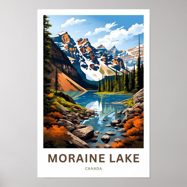 Travel för maraine Lake Canada Skriv ut Poster (Framsidan)