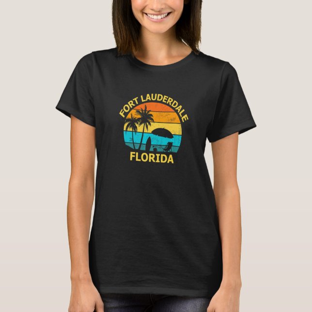 Travel Fort Lauderdale Florida Vacation Souvenir T Shirt (Framsida)