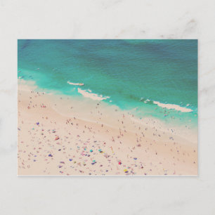 Travel Foto av Beach med Turquise Vatten Vykort