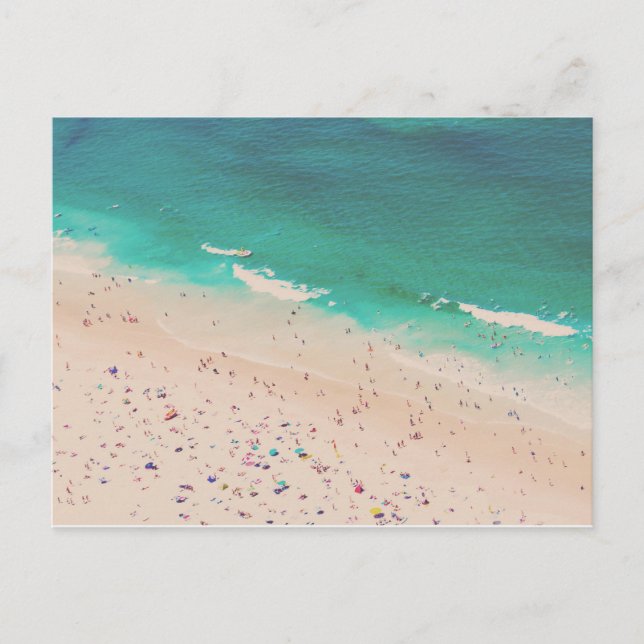 Travel Foto av Beach med Turquise Vatten Vykort (Framsida)