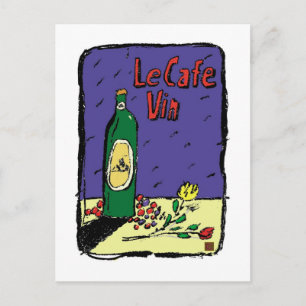 TRAVEL-Frankrike-LeCafe Vin- Vykort