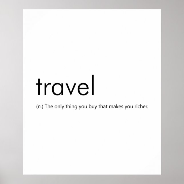 Travel-funny definition - det gör dig rikare poster (Framsidan)