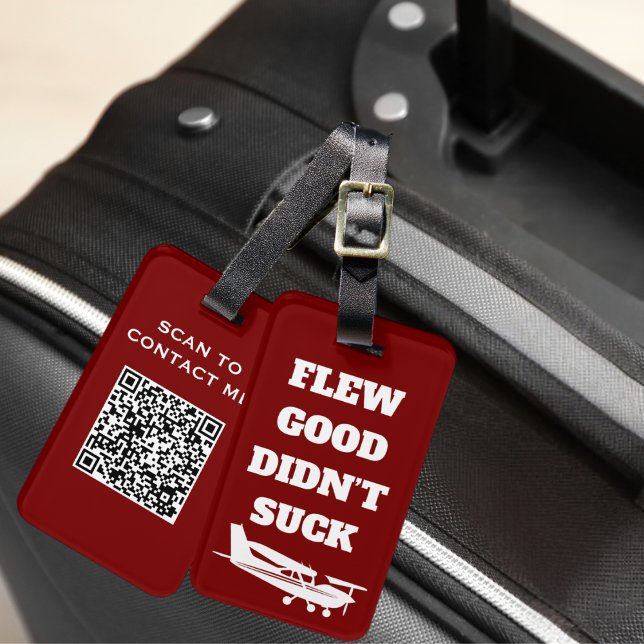 Travel Funny "Flew Bra Do Suck" och flygplan Bagagebricka (Skapare uppladdad)