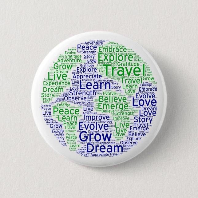Travel Globe Pin Knapp (Framsida)