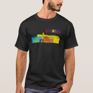 Travel Granada Spanien Europe Spansk familj Vacati T Shirt