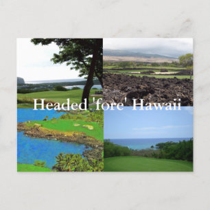 Travel Hawaii Fore Golf Vykort