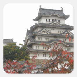 Travel Himeji Castle Fyrkantigt Klistermärke