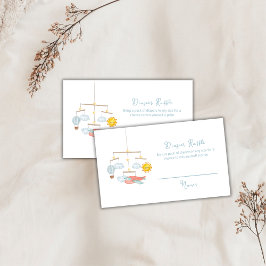 Travel Hot Air Balloon Diaper Raffle Baby Shower  Tilläggskort