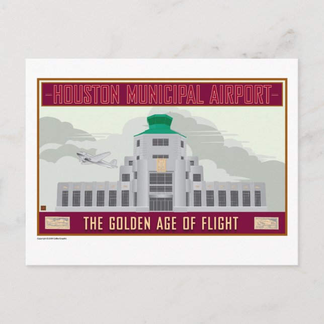 TRAVEL-Houston Hobby Airport- Vykort (Framsida)