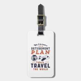 Travel i Äventyr i den gamla Pension-planen Bagagebricka