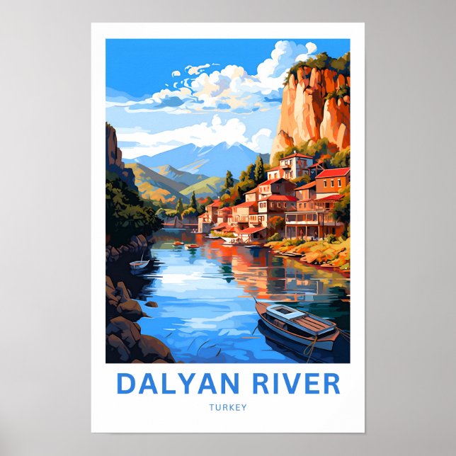 Travel i Dalyan River Turkey Skriv ut Poster (Framsidan)