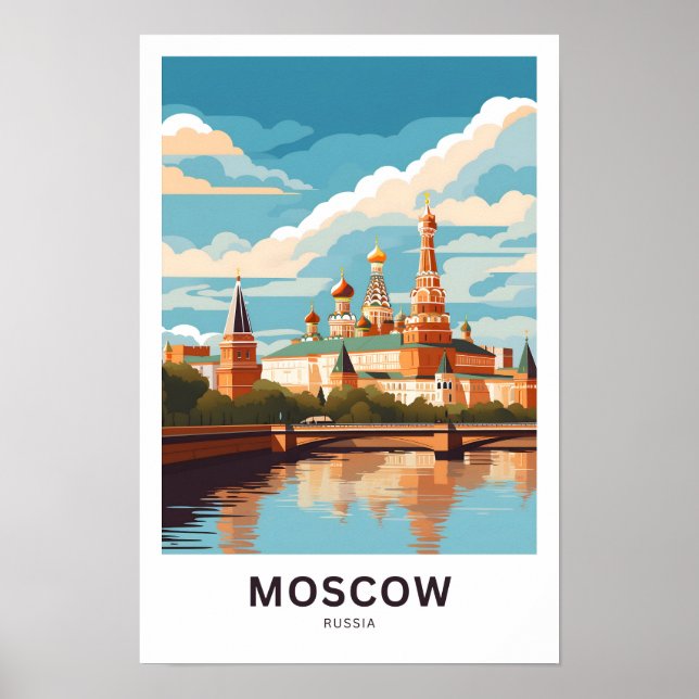 Travel i Moskva Ryssland Poster (Framsidan)