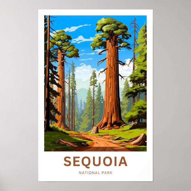Travel i Sequoia nationalpark Poster (Framsidan)
