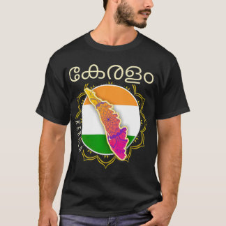 Travel India Kerala Malayalam med en Mandala eller T Shirt