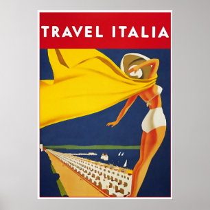 Travel Italia, Vintage resor Poster