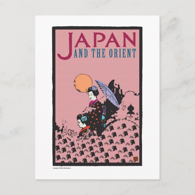 TRAVEL-Japan-orienterad- Vykort (Framsida)