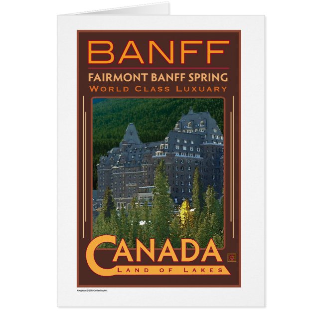 TRAVEL-Kanada-Banff Hälsningskort (Framsidan)