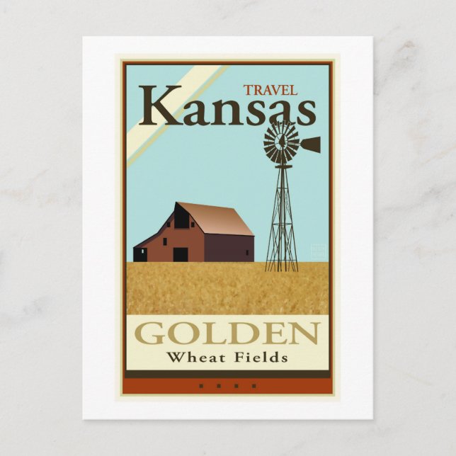 Travel Kansas Vykort (Framsida)