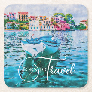 Travel kärlek underlägg papper kvadrat