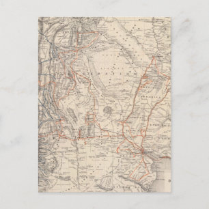 Travel Karta av dr V Martin de Moussy Vykort
