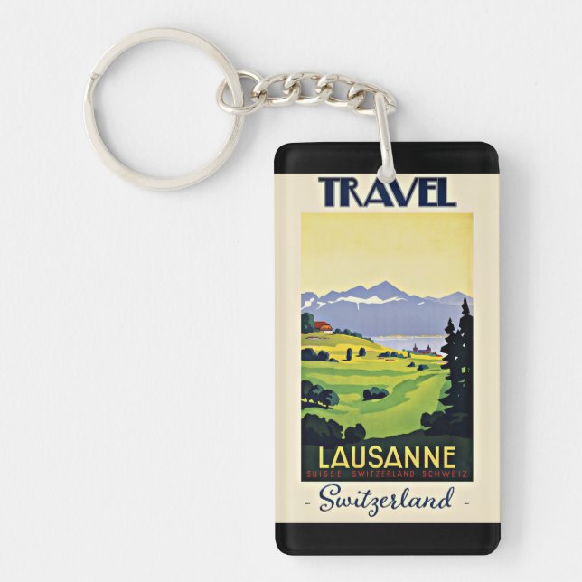 Travel Lausanne, Schweiz vintage affisch (Framsidan)