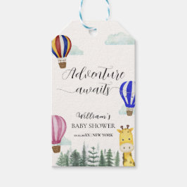 Travel Luftballong Jungle Giraffe Baby Shower Presentetikett