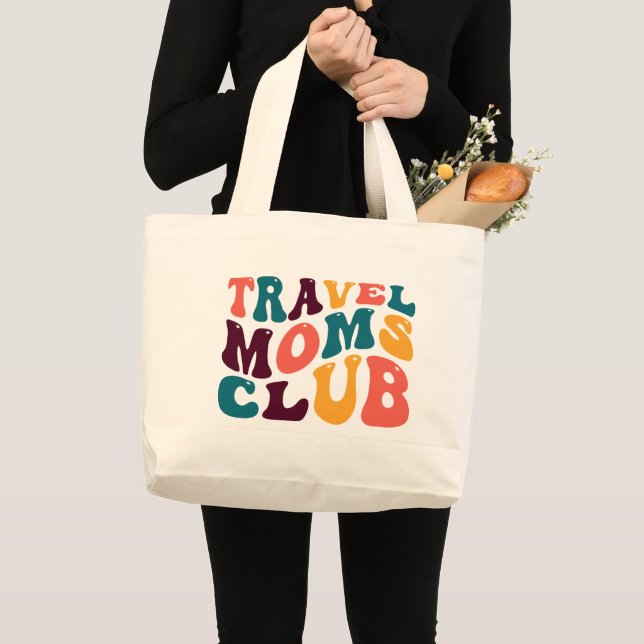 Travel Mammor Klubb Souvenir Retro Stil Groovy Jumbo Tygkasse (Framsida (produkt))
