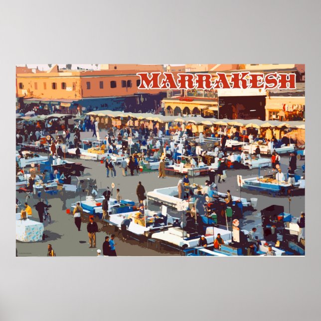 Travel Marrakesh Poster (Framsidan)