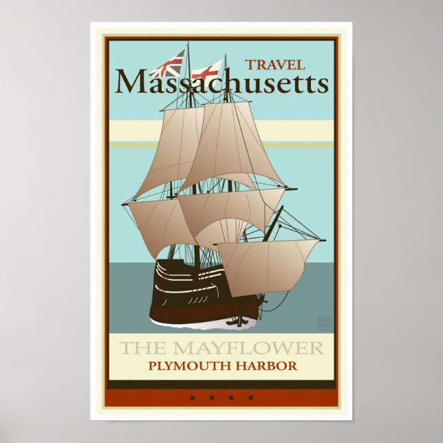 Travel Massachusetts Poster (Framsidan)