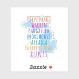 Travel Michigan Sand Dunes Theme Vinyl Sticker Klistermärken