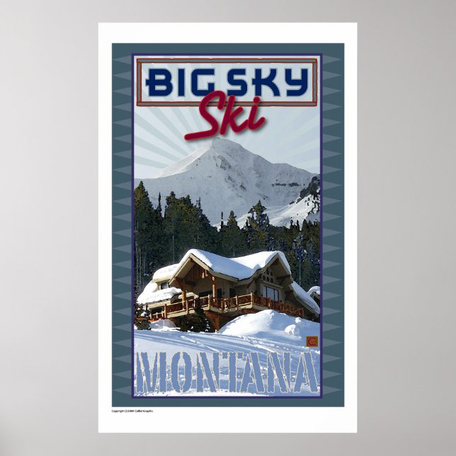TRAVEL-Montana-Big Himlar Poster (Framsidan)
