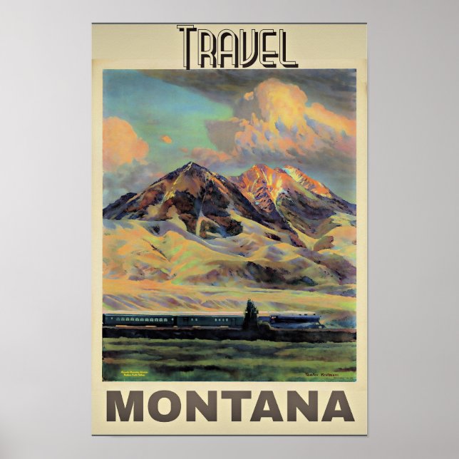 Travel Montana poster, Poster (Framsidan)