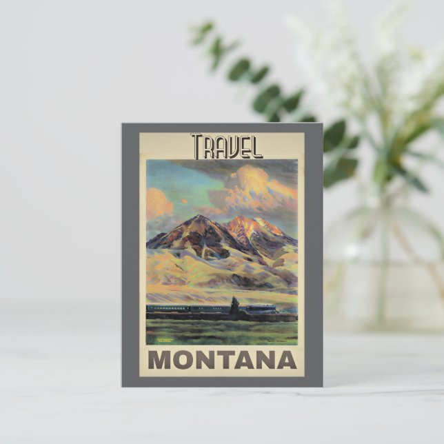 Travel Montana poster, Vykort (Stående Fram)