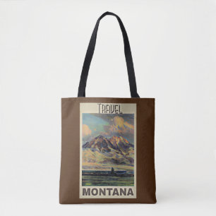 Travel Montana, vintage affisch Tygkasse