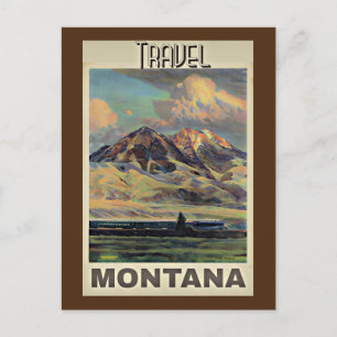 Travel Montana, vintage affisch Vykort