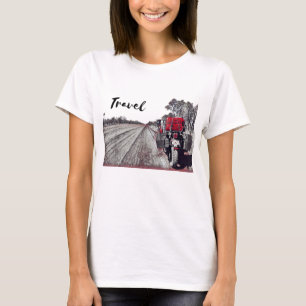 Travel Motorcykel Triumph Äventyr Bike Desert Ro T Shirt