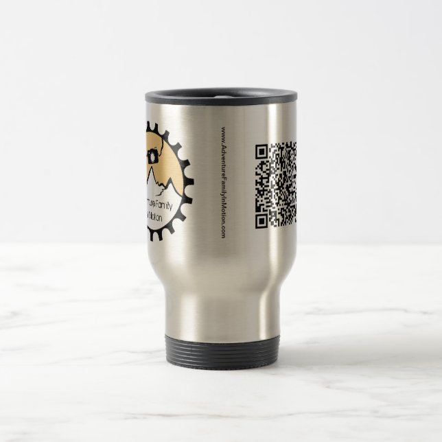 Travel mug - äventyrfamilj i rörelse resemugg (Center)