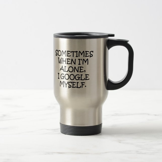 Travel mug ensamt I Google jag själv Resemugg (Höger)