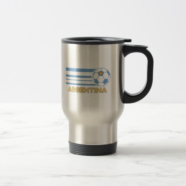 Travel mug för Argentina fotbollrostfritt stål Resemugg (Höger)