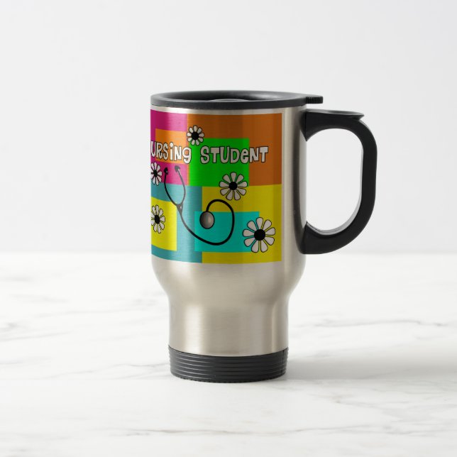 Travel mug för blommor för sjukvårdstudent Retro Resemugg (Höger)